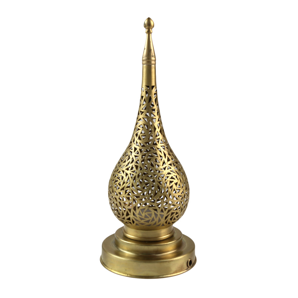 A brass table lamp, featuring a classic and elegant design. The lamp’s polished brass finish adds a touch of sophistication and warmth, making it a stylish addition to desks, bedside tables, or living areas. Ideal for both functional lighting and decorative purposes.
