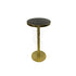 Elegant cocktail tables featuring a luxurious gold finish. These tables offer a sleek and modern design, perfect for adding a touch of glamour to any event or setting. The gold color enhances the table&