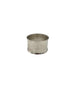 A silver hammered round napkin ring, featuring a textured, hammered finish that adds a touch of elegance and sophistication. This stylish napkin ring enhances any table setting with its refined and modern design, perfect for formal dinners, parties, and special occasions.