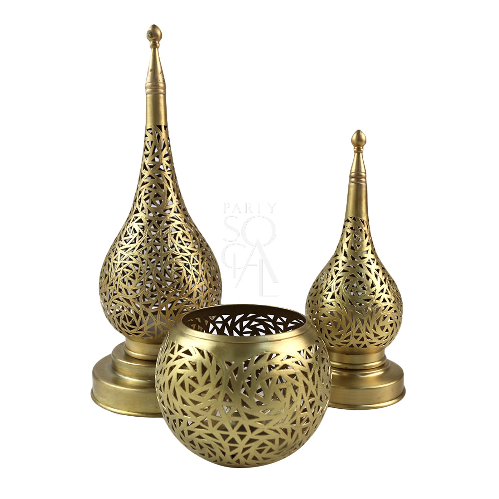 The Vintage Arabesque Collection, featuring a range of elegant and intricately designed items inspired by classic Arabesque patterns. This collection includes decor, tableware, and accessories with vintage flair, characterized by detailed and ornate designs in rich colors, perfect for adding a touch of timeless sophistication to any event or space.