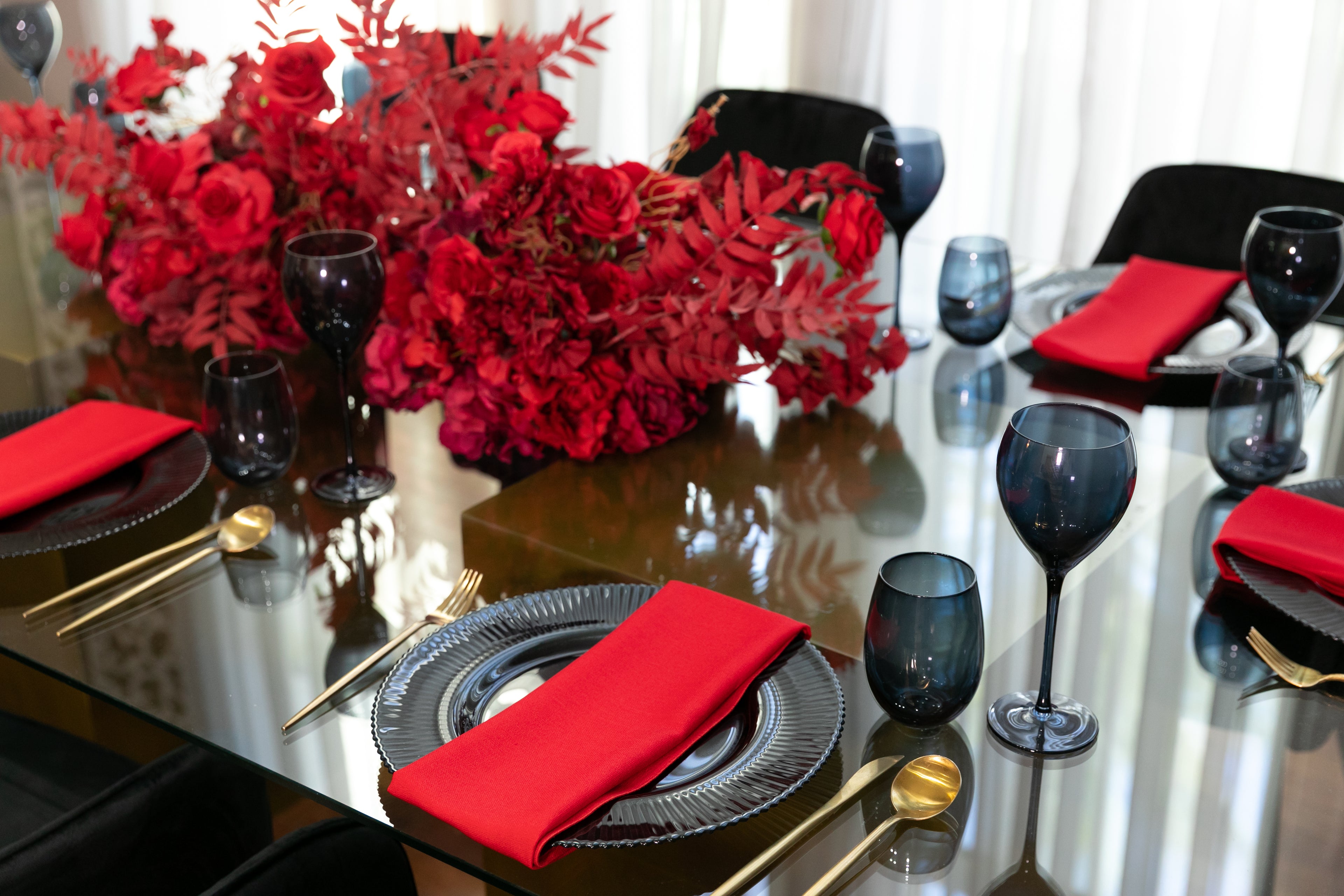 A Black & Gold Collection, featuring a sophisticated and elegant range of items in black and gold. The collection showcases a stylish combination of these classic colors, perfect for adding a touch of luxury and refinement to any event, decor, or occasion.