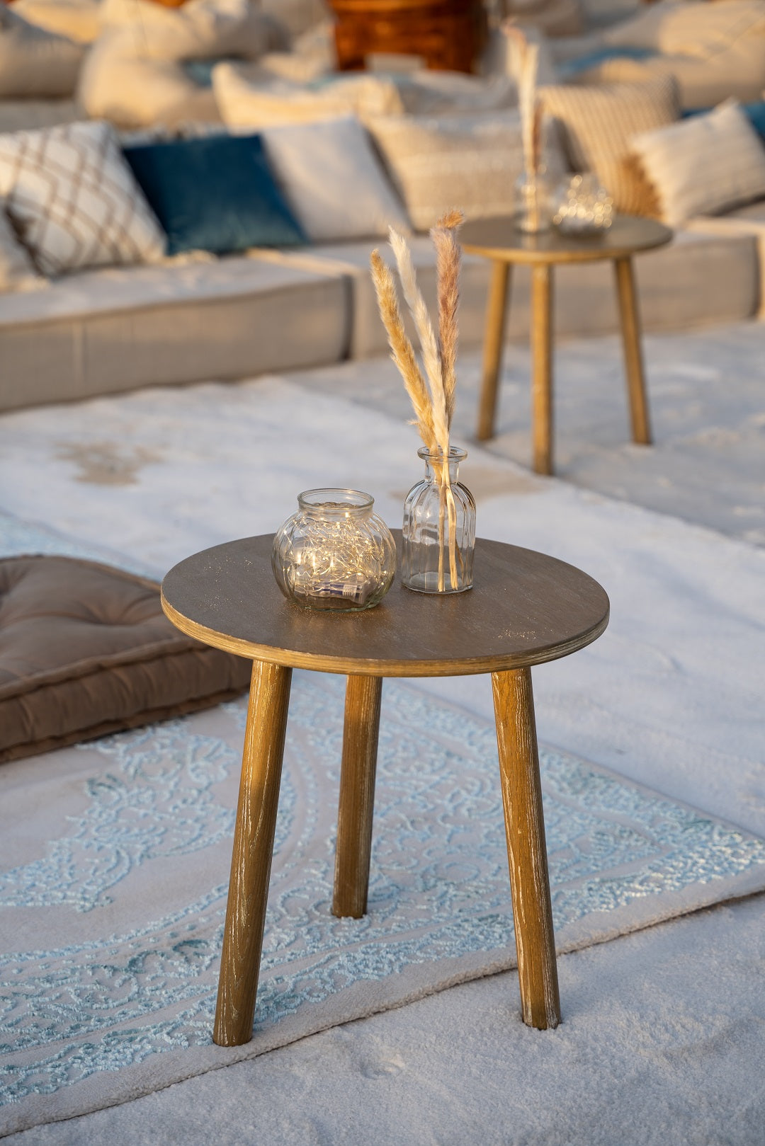 A wooden coffee table featuring a timeless and rustic design. This sturdy table is crafted from high-quality wood, offering both durability and classic appeal. Ideal for living rooms, lounges, or offices, it adds a warm and natural touch to any setting, perfect for holding drinks, books, and decor items.