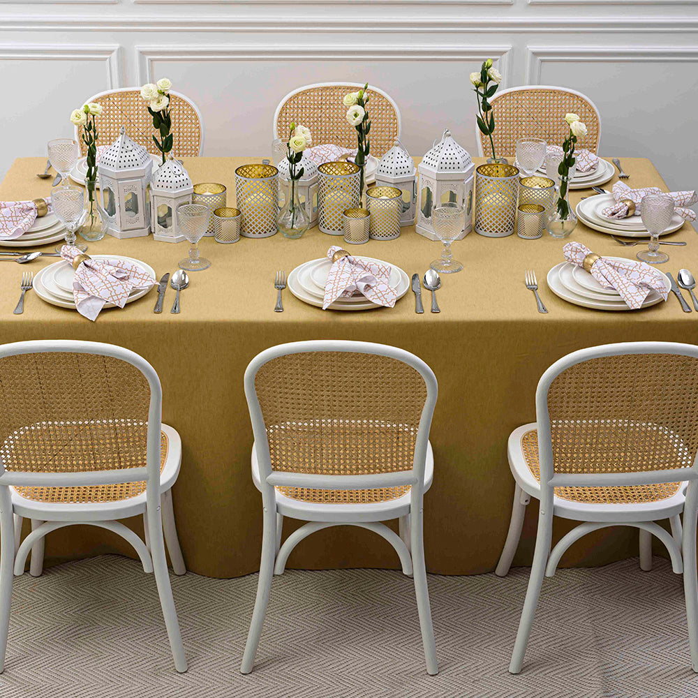 The Desert Sand Collection, featuring a range of elegant and neutral-toned items inspired by the warm, sandy hues of the desert. This collection includes decor, tableware, and accessories in soft beige and sand colors, perfect for creating a serene and sophisticated atmosphere in any event or space.