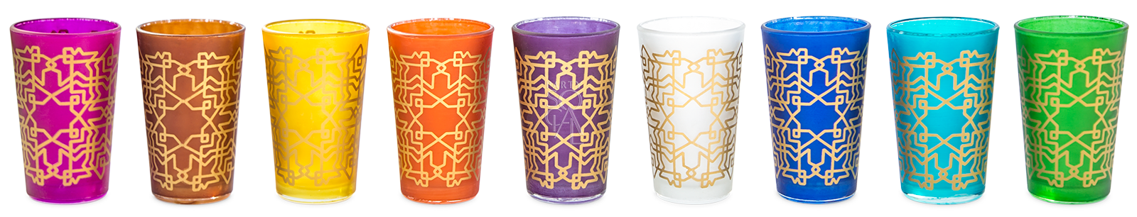 Elegant tea-colored glasses with a warm amber hue, perfect for serving beverages in style.