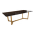 A table with a natural base and a black marble top, featuring a sophisticated and contemporary design. The natural base adds a warm, earthy contrast to the sleek black marble top, creating a striking and elegant focal point. This table enhances any decor with its refined and modern look.