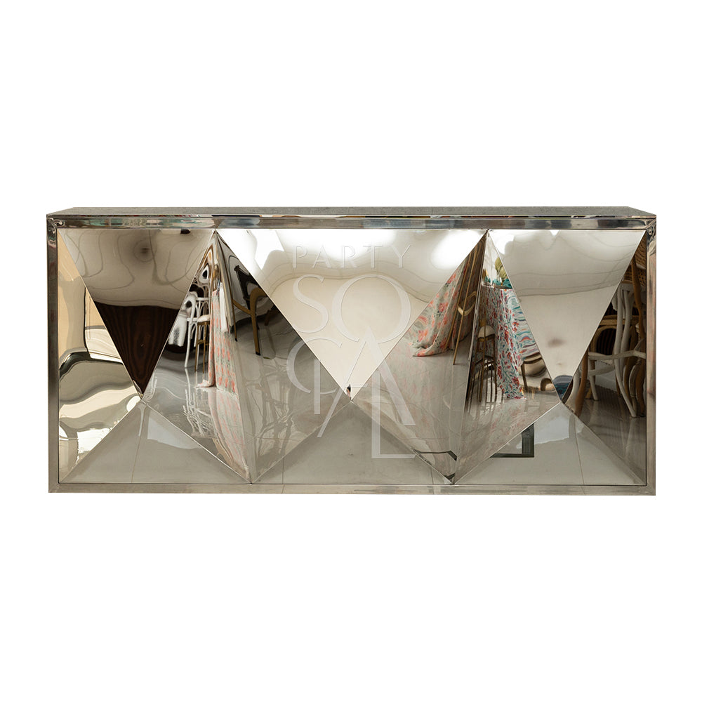 A mirror bar unit, featuring a chic and reflective design. The unit&