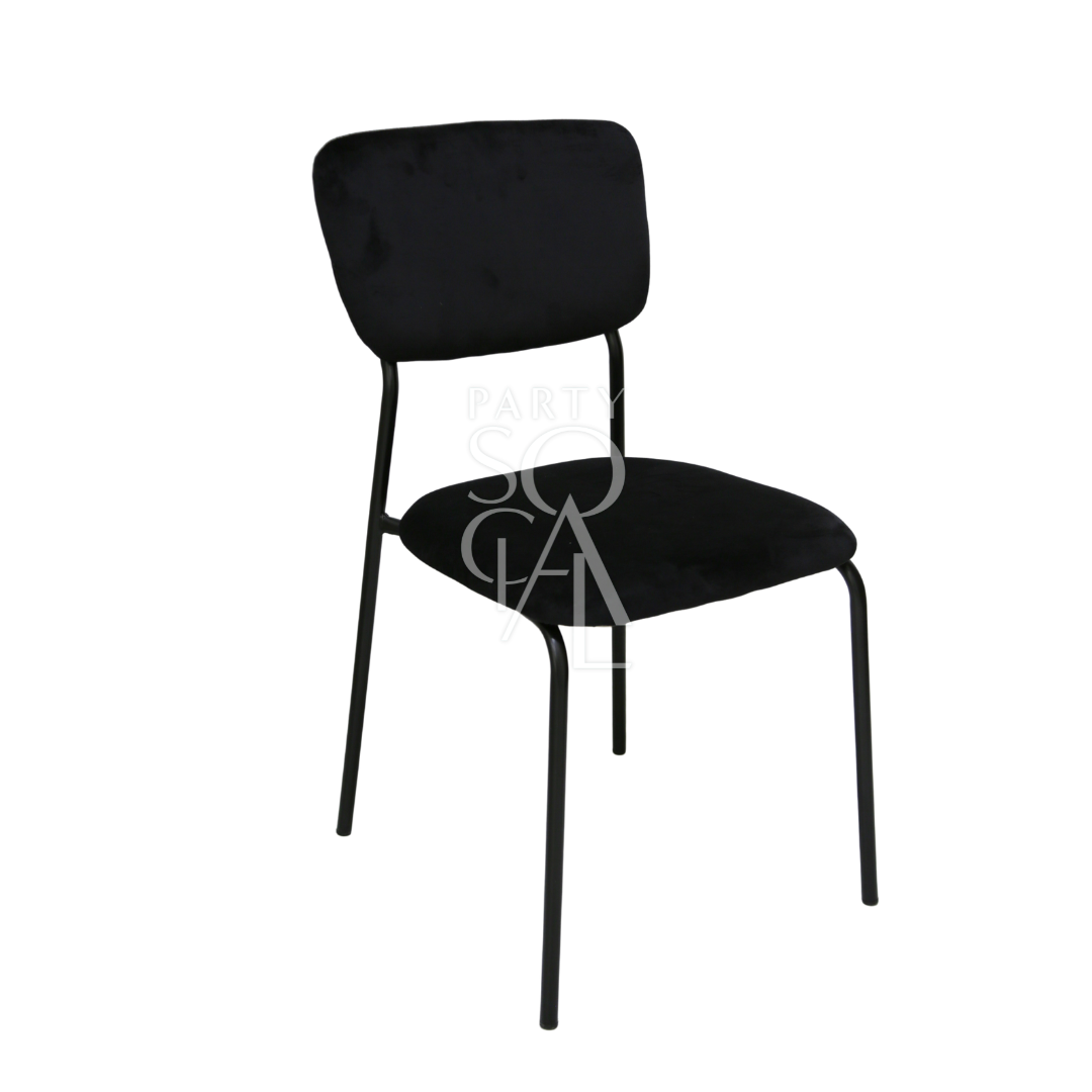 Simple velvet chairs featuring a minimalist design with plush velvet upholstery. These chairs offer a sleek, elegant appearance with their soft fabric and clean lines, making them a versatile choice for enhancing both modern and traditional interiors. Perfect for adding a touch of sophistication and comfort to dining areas, living rooms, or offices.