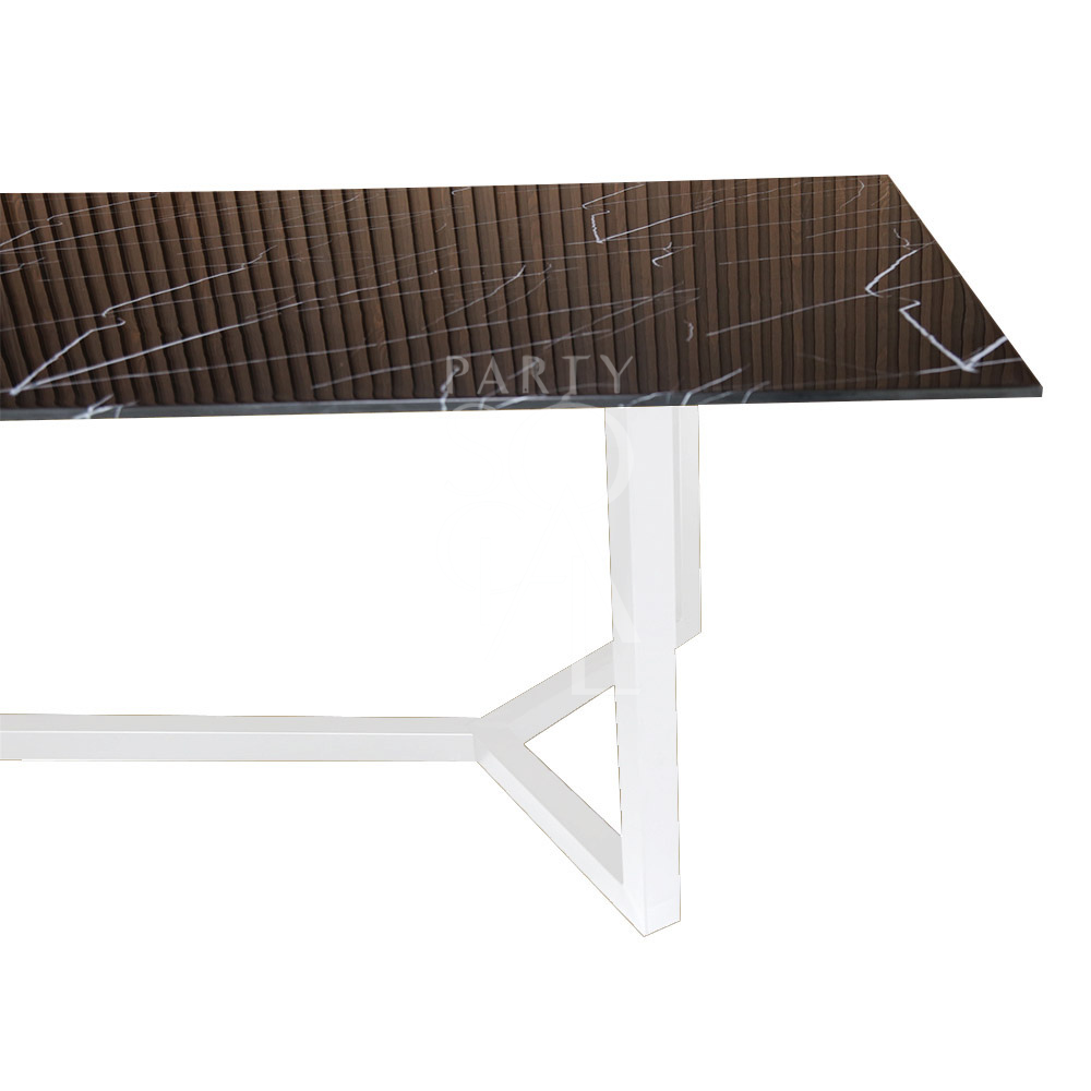 WHITE BASE WITH BLACK MARBLE TOP