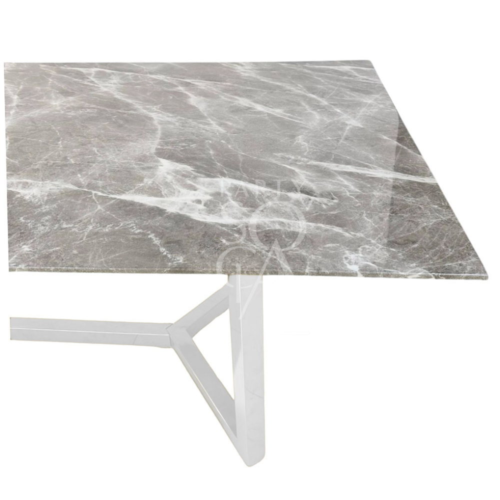WHITE BASE WITH GREY MARBLE TOP