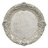 Charger plate with an antique Florentine wood design, featuring intricate detailing and a vintage-inspired look for an elegant and timeless table setting.