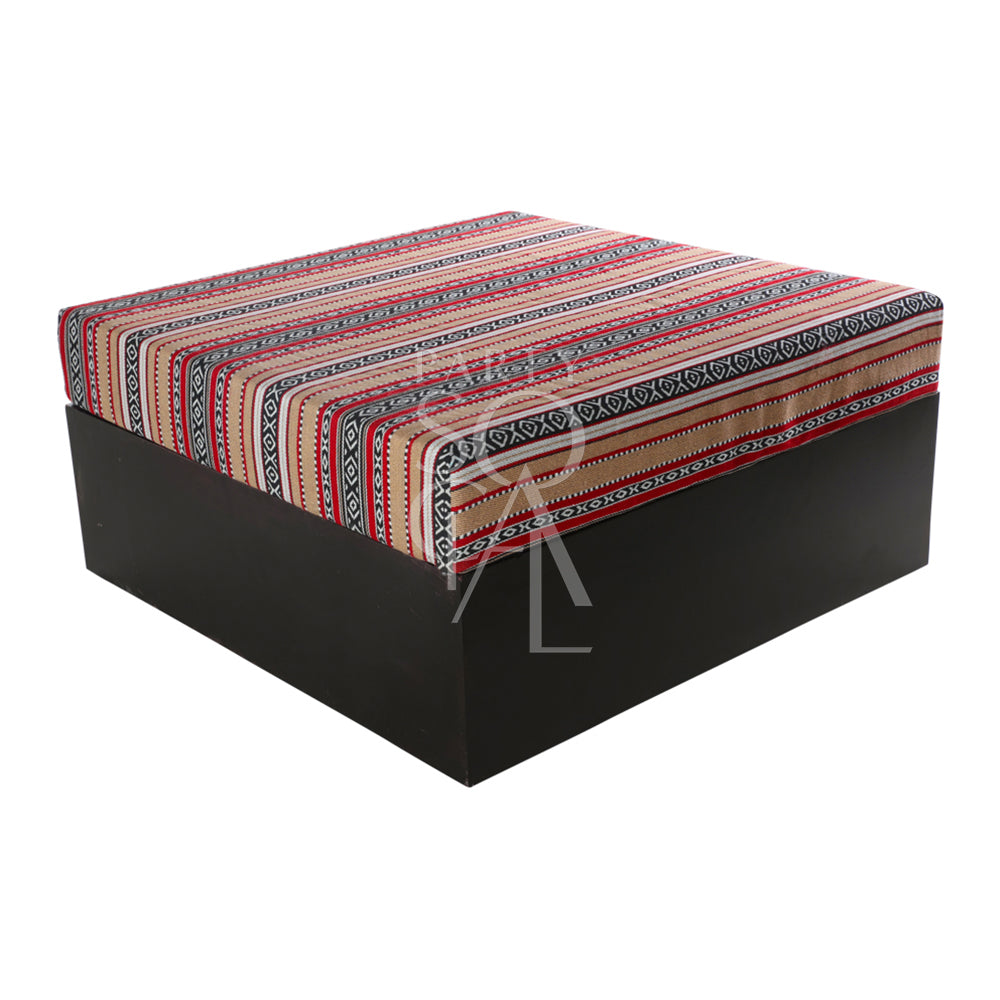 Elegant Arabic-style sofa island featuring intricate patterns and vibrant colors, providing a luxurious and culturally inspired seating arrangement, ideal for creating a warm and inviting atmosphere.
