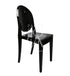 Ghost chair without arms, known as Victoria, featuring a sleek, transparent design. Made from clear polycarbonate, this modern chair combines elegance with durability. Its armless structure and ghostly appearance make it an ideal choice for contemporary spaces, offering a minimalist look that complements various interior styles while providing versatile seating.