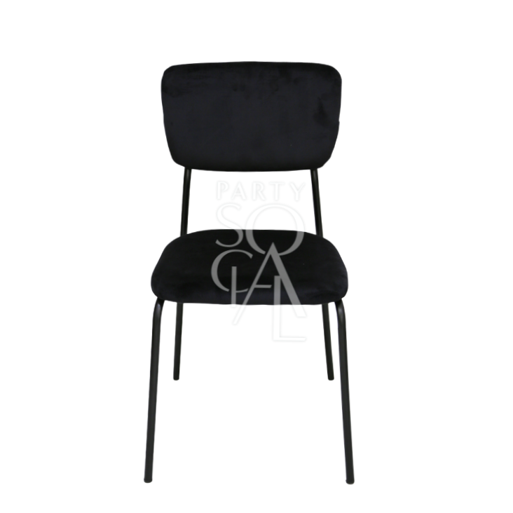 Simple velvet chairs featuring a minimalist design with plush velvet upholstery. These chairs offer a sleek, elegant appearance with their soft fabric and clean lines, making them a versatile choice for enhancing both modern and traditional interiors. Perfect for adding a touch of sophistication and comfort to dining areas, living rooms, or offices.