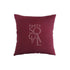 Opulent satin cushion cover in a deep burgundy color, with a glossy finish and rich, warm undertones. The burgundy shade adds a touch of luxury and drama to any room or decor.