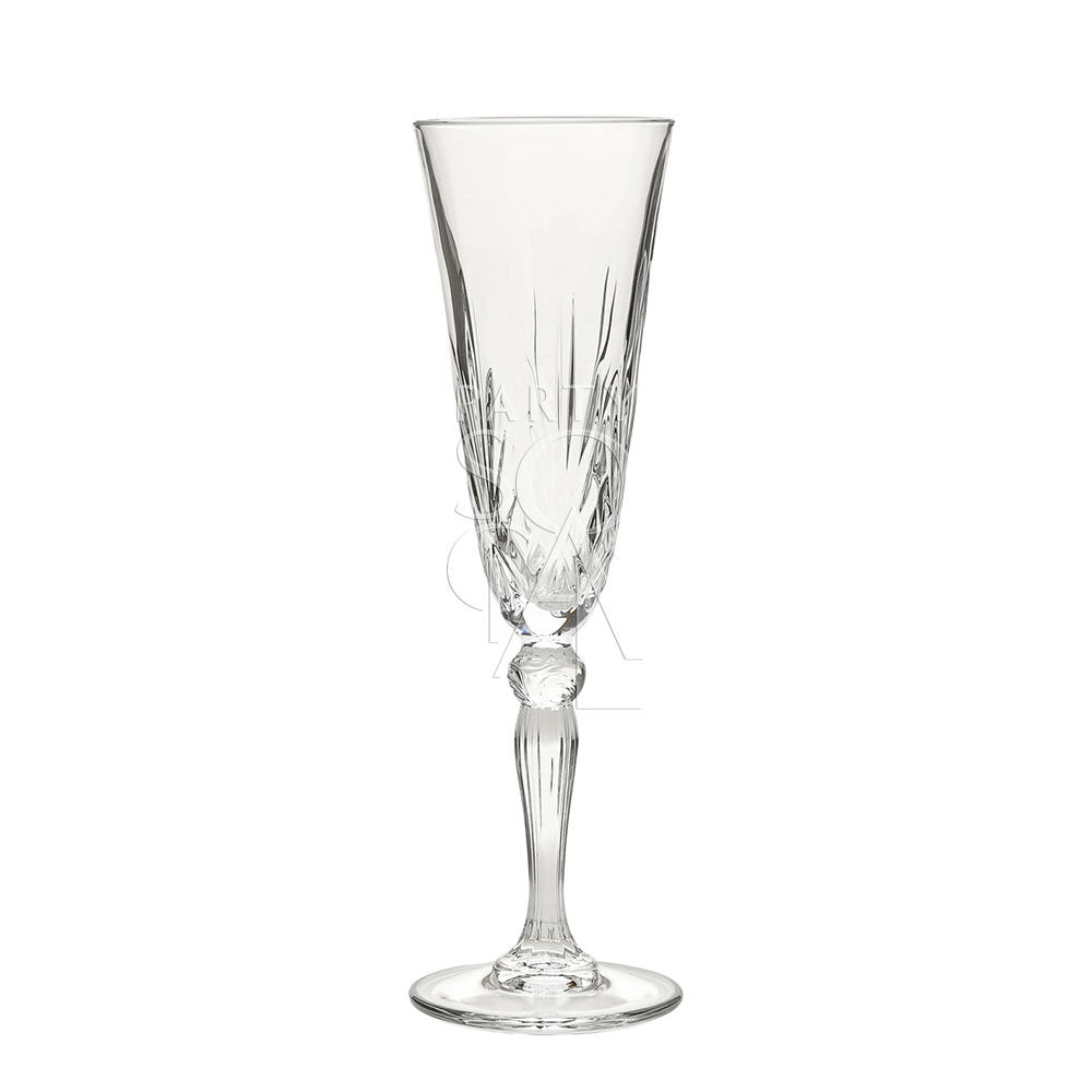 Exquisite crystal Rome glasses with intricate, faceted designs that catch and reflect light beautifully. These glasses feature a classic shape with a sturdy base, perfect for serving fine drinks or adding a touch of luxury to your table setting. The crystal-clear finish enhances the elegance and timeless appeal of these sophisticated glassware pieces.