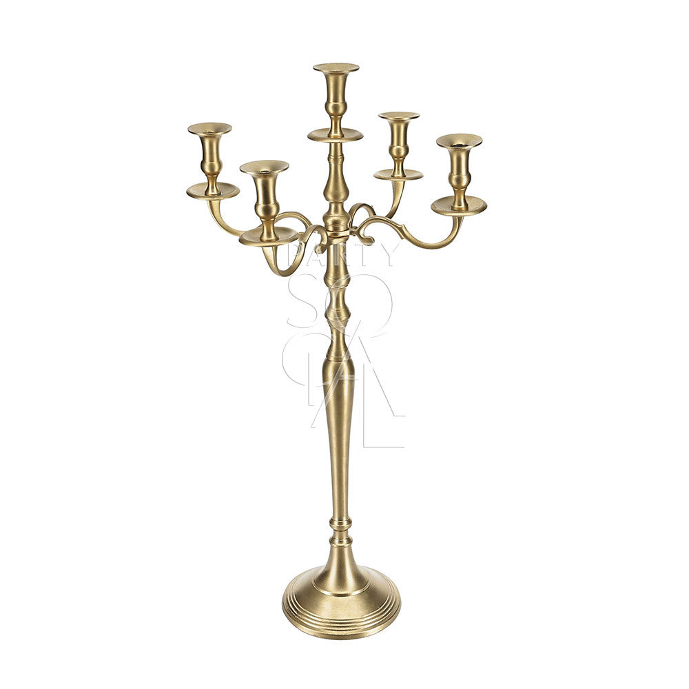 Elegant candelabra with multiple arms for holding candles, designed to add a touch of sophistication and ambient lighting to any setting.