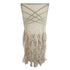 Sand-colored ruffled chair cover designed for Chameleon chairs, featuring a textured ruffle detail along the edges for a soft, elegant look. The cover adds a touch of sophistication and style to the chair.
