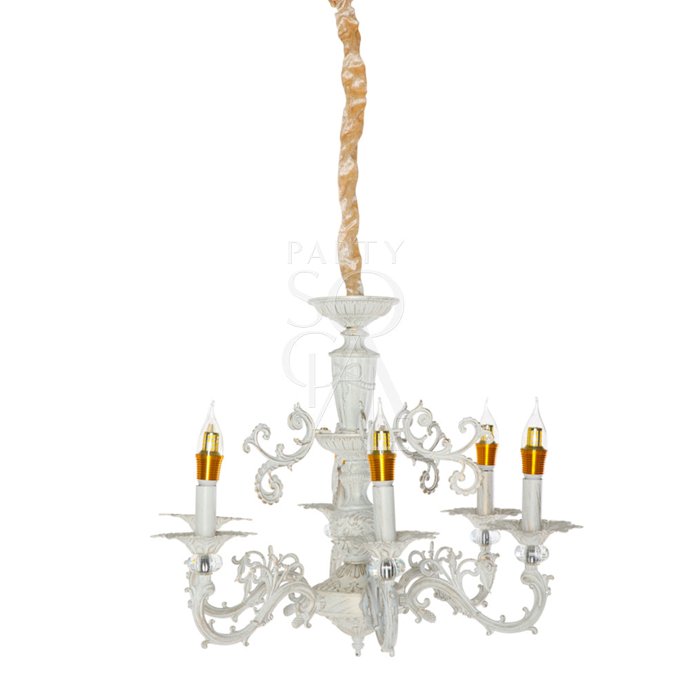 Exquisite crystal chandelier featuring a dazzling array of crystal droplets and intricate metalwork. The chandelier’s sparkling crystals reflect light beautifully, creating a luxurious and elegant ambiance. Ideal for adding a touch of glamour and sophistication to any grand space or formal setting.