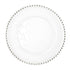 Stylish beaded charger plate in silver, with a decorative beaded edge that brings a refined and modern touch to your dining arrangement.