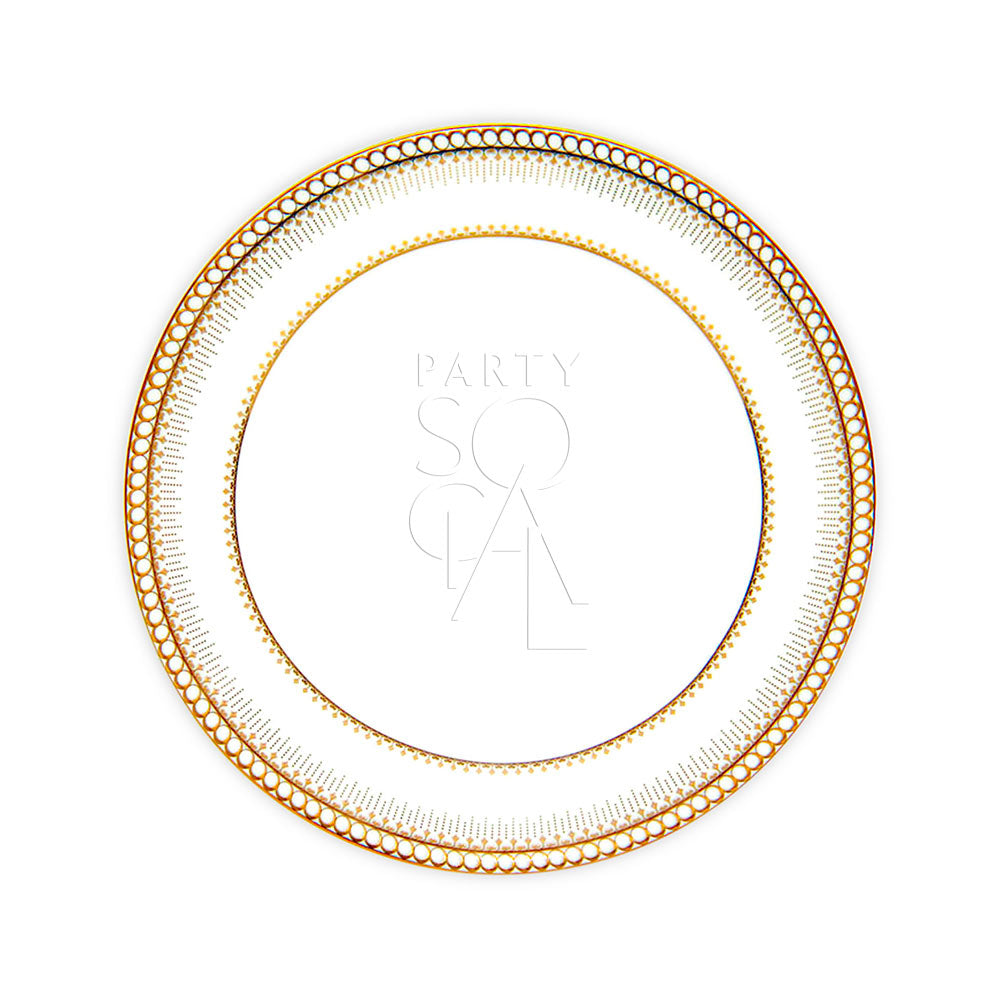 Classic China gold plates with a refined design and a rich gold rim, offering a touch of elegance and luxury to your table setting for special occasions or everyday dining.