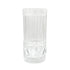 Vintage clear glass tumbler with a simple, elegant design, ideal for beverages.