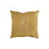 Velvet cushion cover in gold, featuring a glamorous and reflective surface.