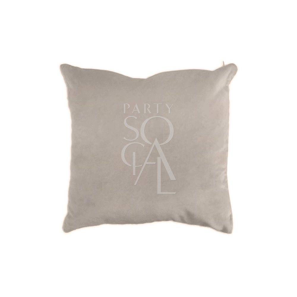 Velvet cushion cover in taupe, providing a blend of grey and brown for a timeless appeal.
