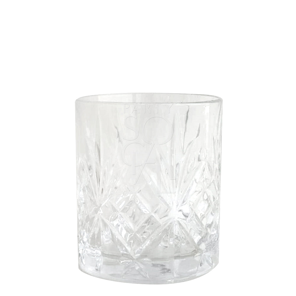 Exquisite crystal Rome glasses with intricate, faceted designs that catch and reflect light beautifully. These glasses feature a classic shape with a sturdy base, perfect for serving fine drinks or adding a touch of luxury to your table setting. The crystal-clear finish enhances the elegance and timeless appeal of these sophisticated glassware pieces.