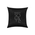 Elegant satin cushion cover in a deep black color, featuring a smooth, lustrous finish. The rich black hue adds a sophisticated and timeless touch, making it a versatile addition to any decor.