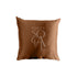 Luxurious satin cushion cover in a warm brown color, showcasing a silky texture and a rich, earthy tone. The brown hue adds warmth and elegance, perfect for enhancing a cozy and stylish interior.