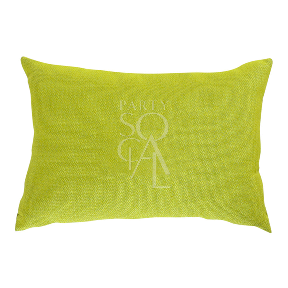 Playful linen weave cushion cover in a canary yellow color, measuring 50x35cm. The lively yellow hue and unique size provide a bright and eye-catching accent to any seating area or decorative arrangement.