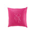 Vibrant linen blend cushion cover in fuchsia, measuring 40x40cm. The bold pink hue and textured fabric add a lively and modern touch to any seating area or decor.