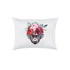 Off-white cushion featuring a playful monkey face print in the center.