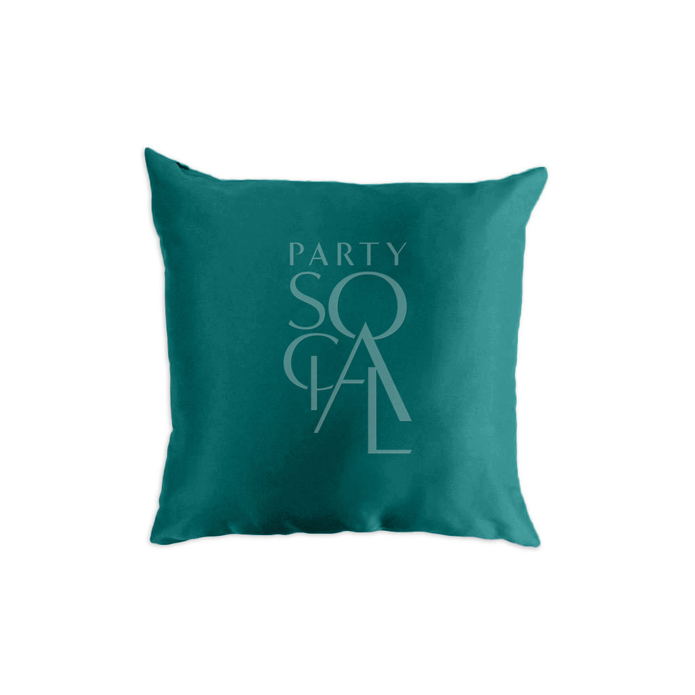 Regal satin cushion cover in royal green, featuring a luxurious and lustrous texture. The deep green color adds a touch of elegance and sophistication, perfect for enhancing any decor with a rich and vibrant accent.