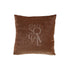 Velvet cushion cover in brown, offering a rich and warm tone.