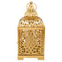 Ornate gold Arabic lanterns featuring intricate geometric patterns and a warm, metallic finish. The lanterns exude a rich, traditional charm, making them ideal for adding a touch of elegance and cultural sophistication to any decor.