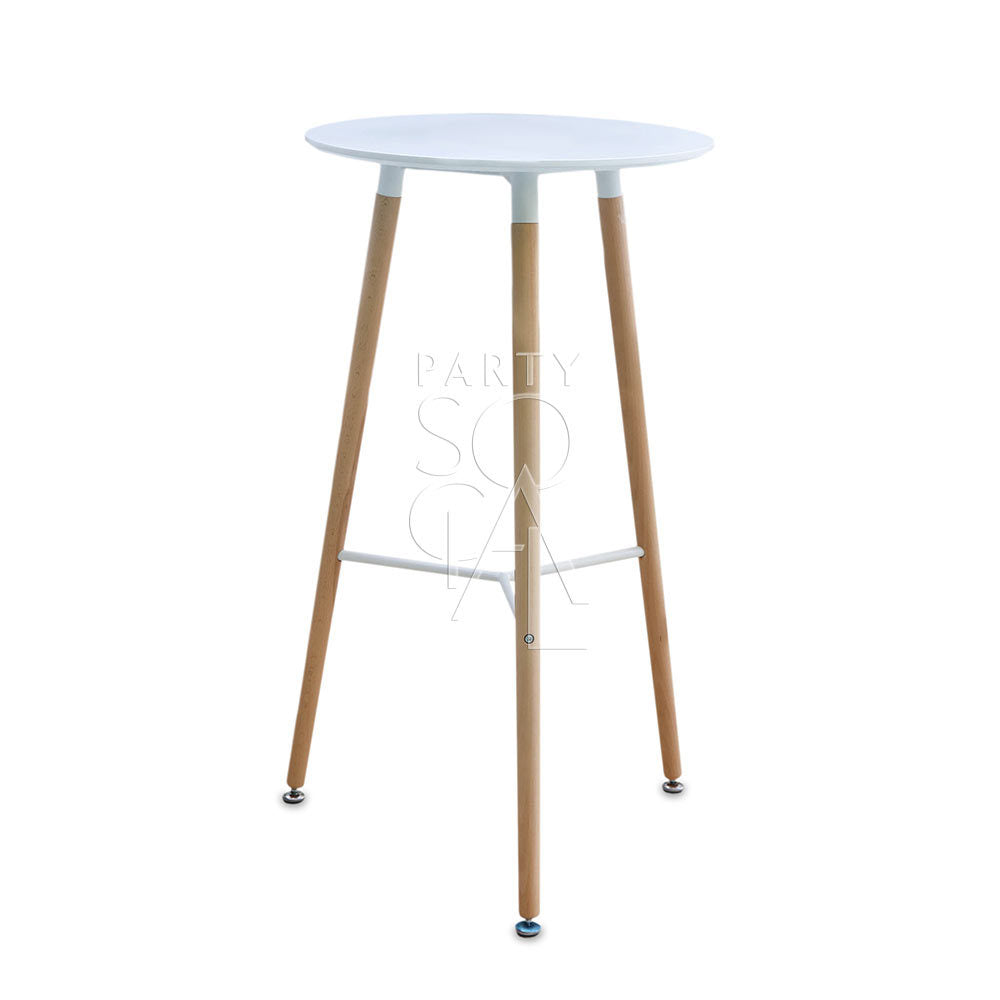 Eames replica cocktail table with a sleek, mid-century modern design. Features a round glass top with a minimalist white base and chrome legs. A stylish and functional addition to contemporary interiors.