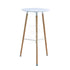 Eames replica cocktail table with a sleek, mid-century modern design. Features a round glass top with a minimalist white base and chrome legs. A stylish and functional addition to contemporary interiors.