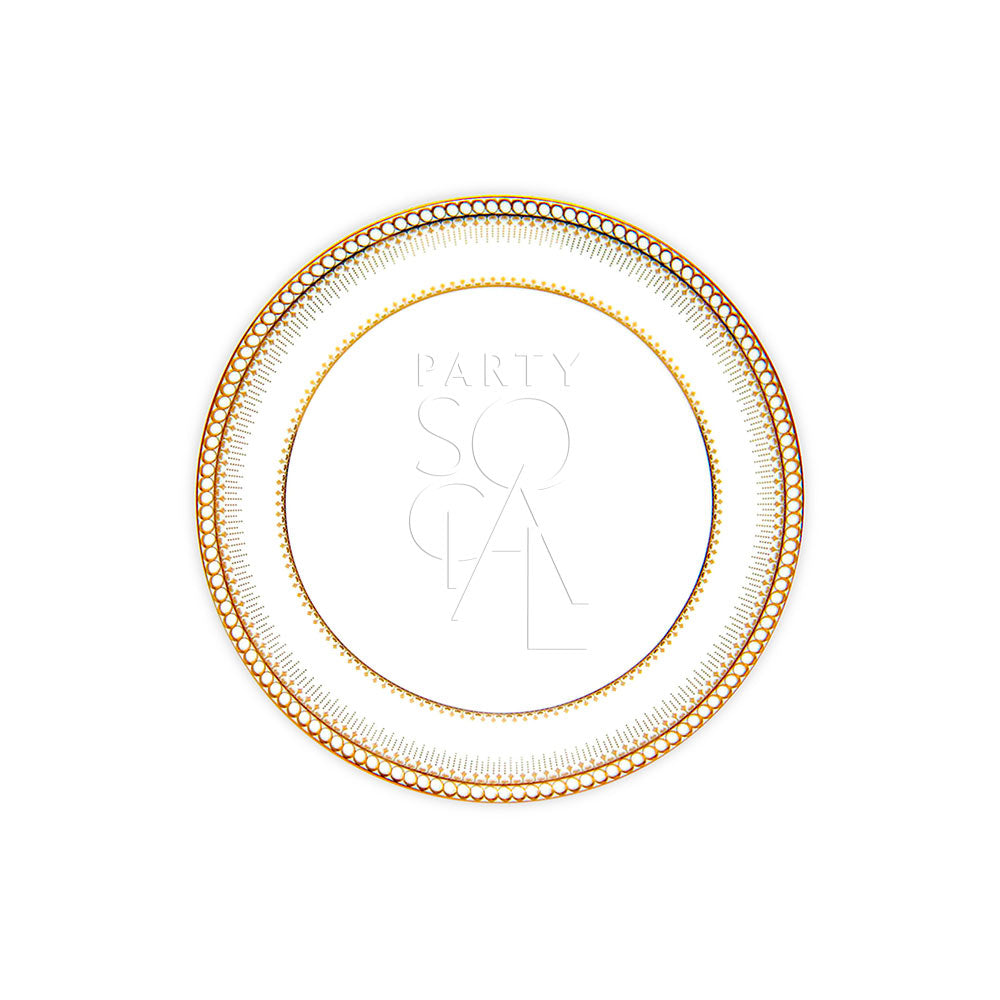 Classic China gold plates with a refined design and a rich gold rim, offering a touch of elegance and luxury to your table setting for special occasions or everyday dining.