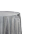 Luxurious round tablecloth crafted from jacquard fabric, featuring intricate woven patterns. The design adds a touch of elegance and sophistication to dining settings, enhancing the overall decor with its rich texture and subtle sheen.