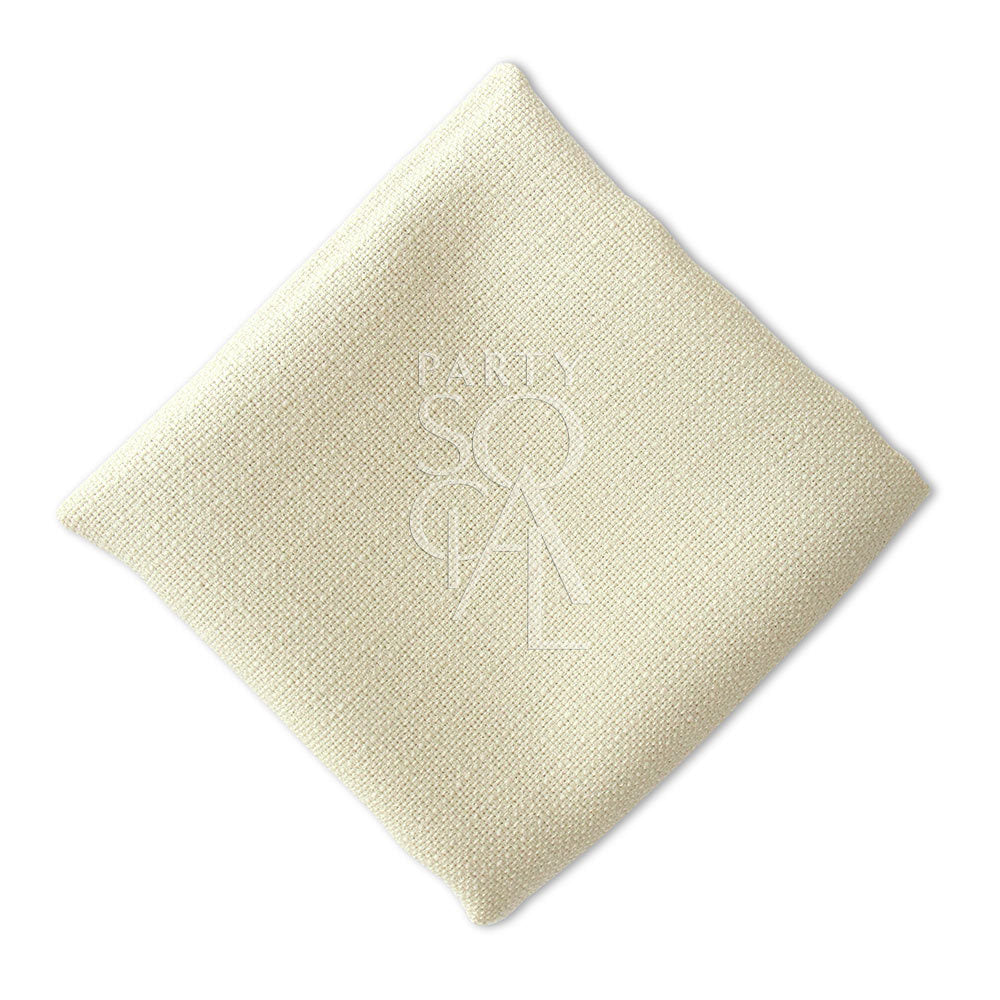 Soft light sand linen weave napkin, offering a subtle and earthy tone that creates a warm and inviting ambiance for your dining experience.
