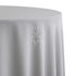 Round cotton linen tablecloth in light grey, offering a soft and neutral tone. The light grey color adds a calm and sophisticated touch, perfect for a modern or minimalist table setting.