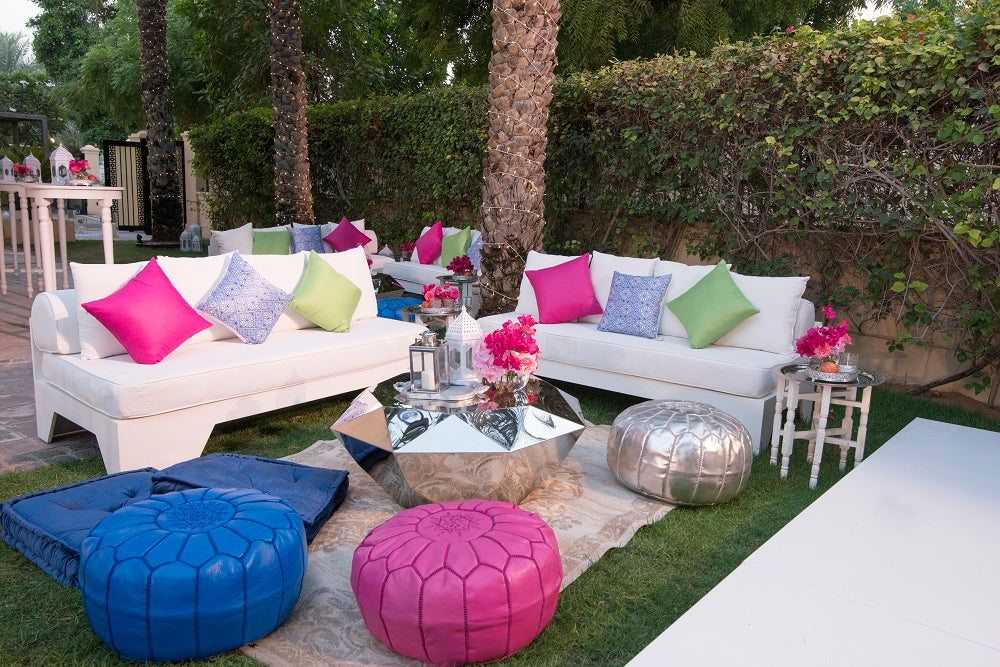 White 3-seater lounge with a modern design featuring soft cushions and clean lines. The lounge offers spacious and comfortable seating, with a minimalist white frame that complements a variety of interior styles.