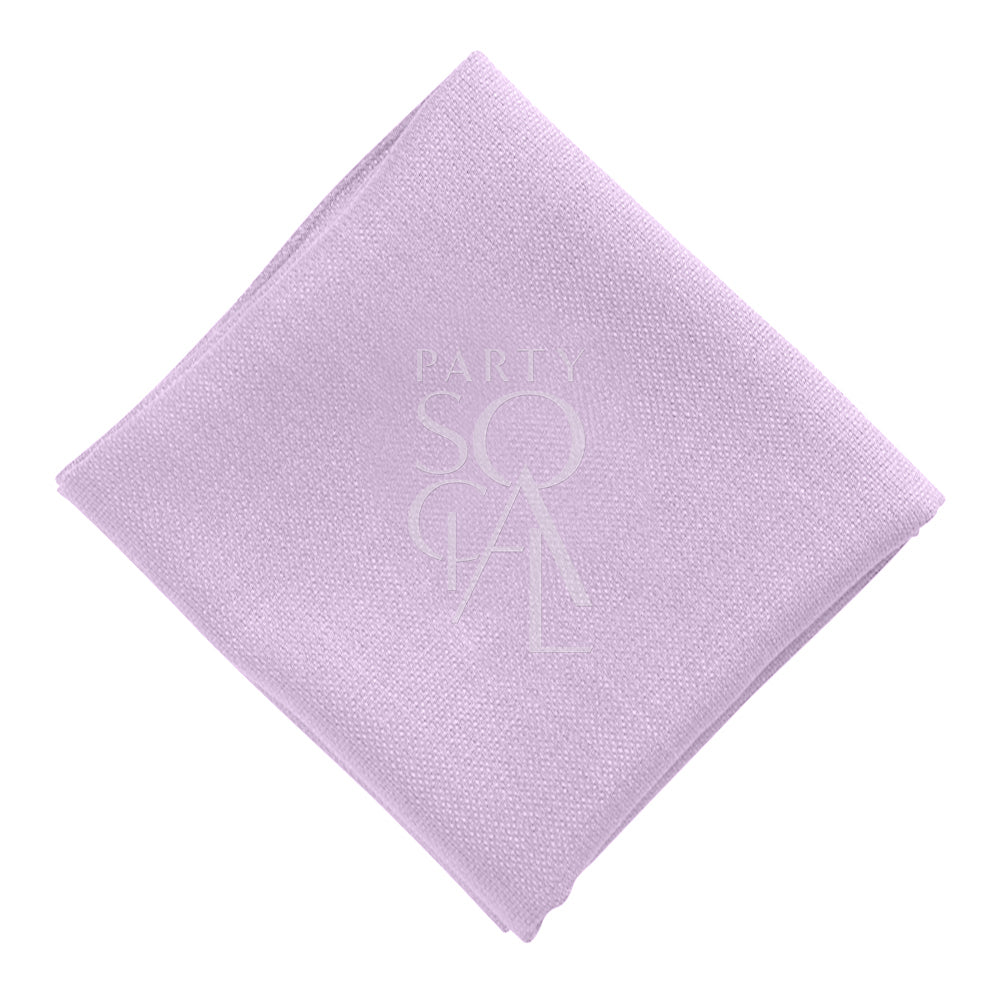 Charming cotton linen napkin in a soft lilac hue, with a smooth, luxurious feel. The gentle purple color adds a touch of pastel sophistication and freshness to your table decor.