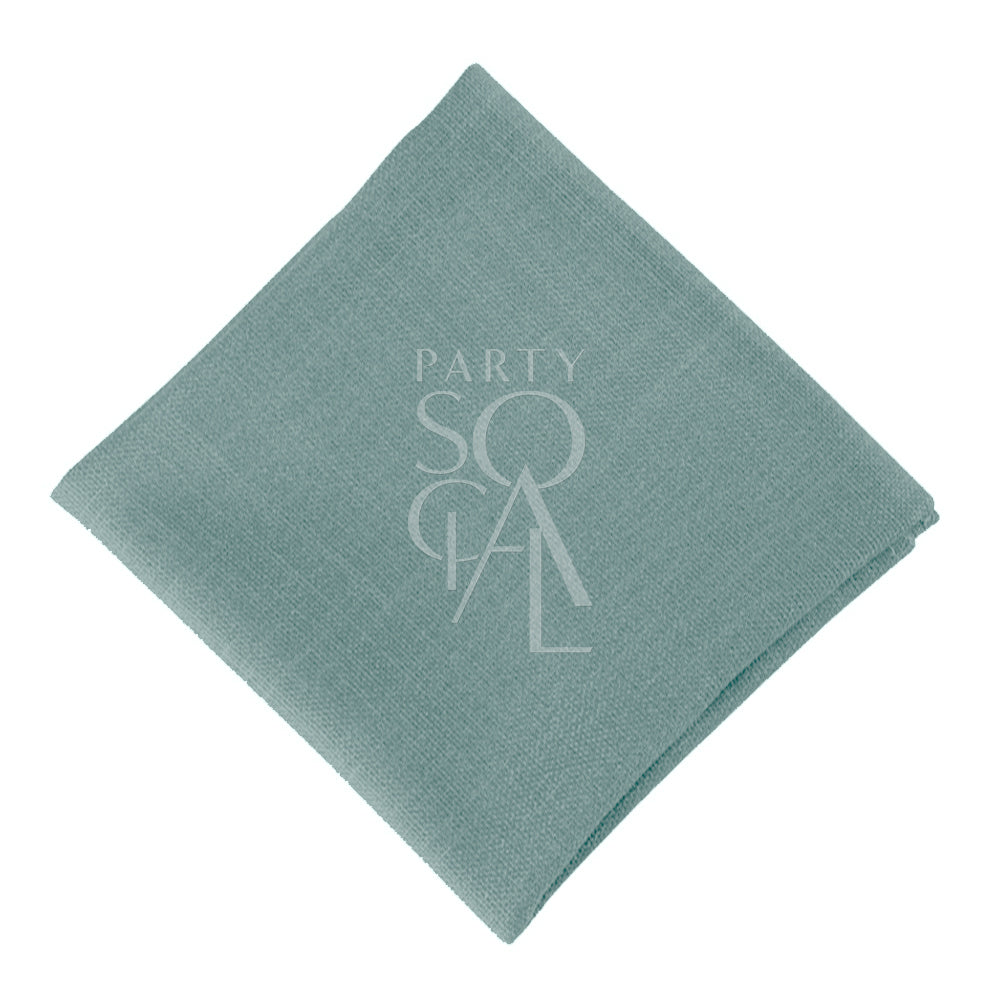 Refreshing cotton linen napkin in a mint green shade, featuring a crisp and smooth texture. The cool, green color brings a touch of lightness and vibrancy to your dining setting.