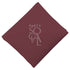 Rich burgundy satin napkin, showcasing a deep and elegant color with a luxurious sheen. The burgundy hue adds a touch of warmth and sophistication, ideal for a refined table setting.