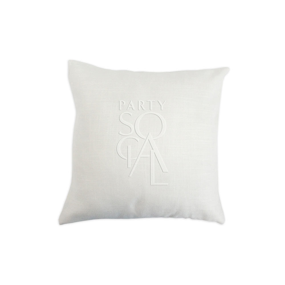 Classic linen weave cushion cover in a soft off white color, measuring 40x40cm. The neutral, subtle hue adds a clean and versatile element to any interior design, blending seamlessly with various styles.