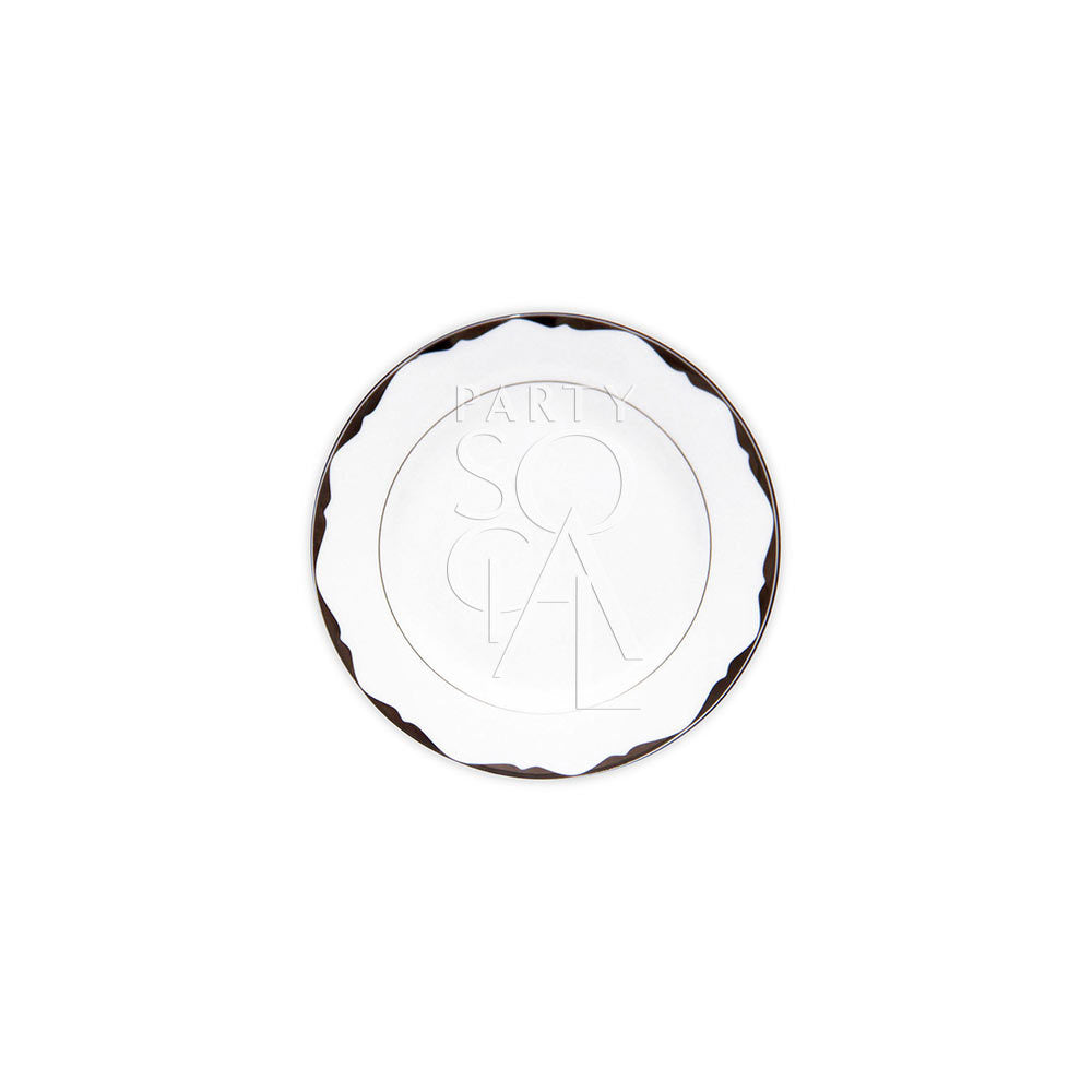 Elegant China platinum plates featuring a sophisticated design with a subtle platinum trim, adding a touch of luxury and refinement to any dining occasion.