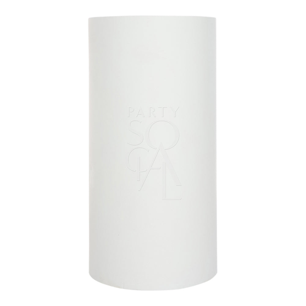 Elegant round white podiums featuring a sleek, smooth finish and a minimalist design. The podiums provide a clean and modern platform, ideal for presentations, speeches, or decorative displays, adding a touch of sophistication and versatility to any event or setting.
