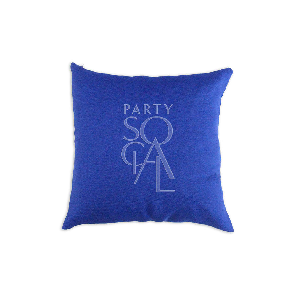 Striking linen weave cushion cover in a bold royal blue, measuring 40x40cm. The vivid blue color makes a strong statement and adds a touch of elegance and depth to any room.